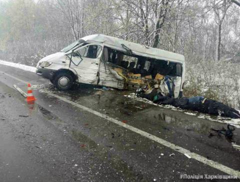 На Харківщині сталася моторошна ДТП: маршрутка влетіла у вантажівку, багато жертв