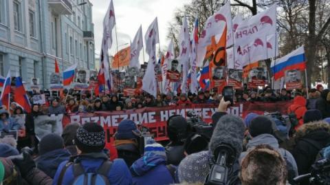 На акціях пам'яті Нємцова в Росії затримали кількох людей