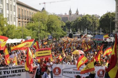 Ультраправі маргінали протестували проти "прем'єра-сепаратиста" у Мадриді