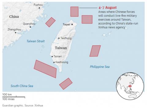 Китай почав військові навчання довкола Тайваню