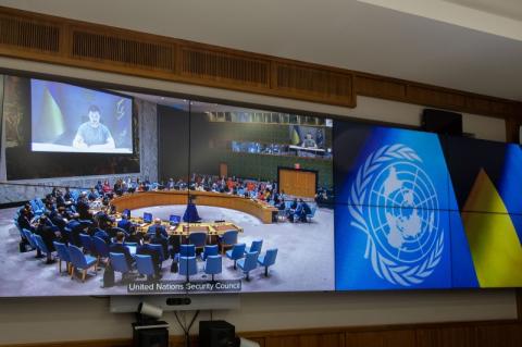 Виступ Президента Володимира Зеленського на засіданні Ради Безпеки ООН, скликаному за ініціативою України