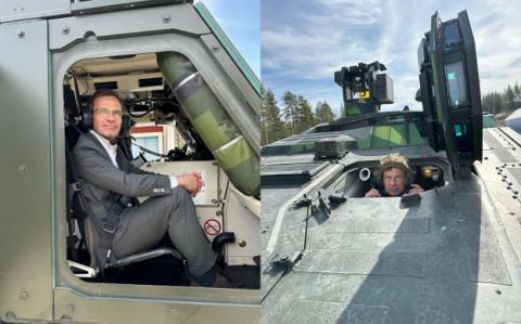 Прем’єр Швеції особисто "протестував" БМП CV 90, які отримала і Україна