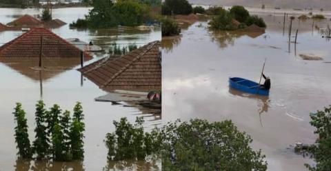 У Греції через зливи село пішло під воду, жителі рятуються на дахах
