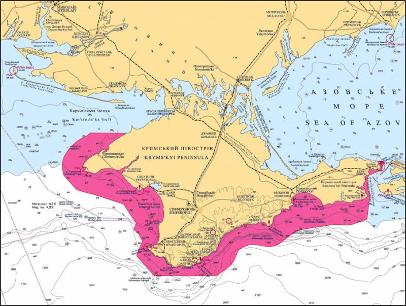 Держгідрографія планує створити морський режимний район навколо анексованого Криму