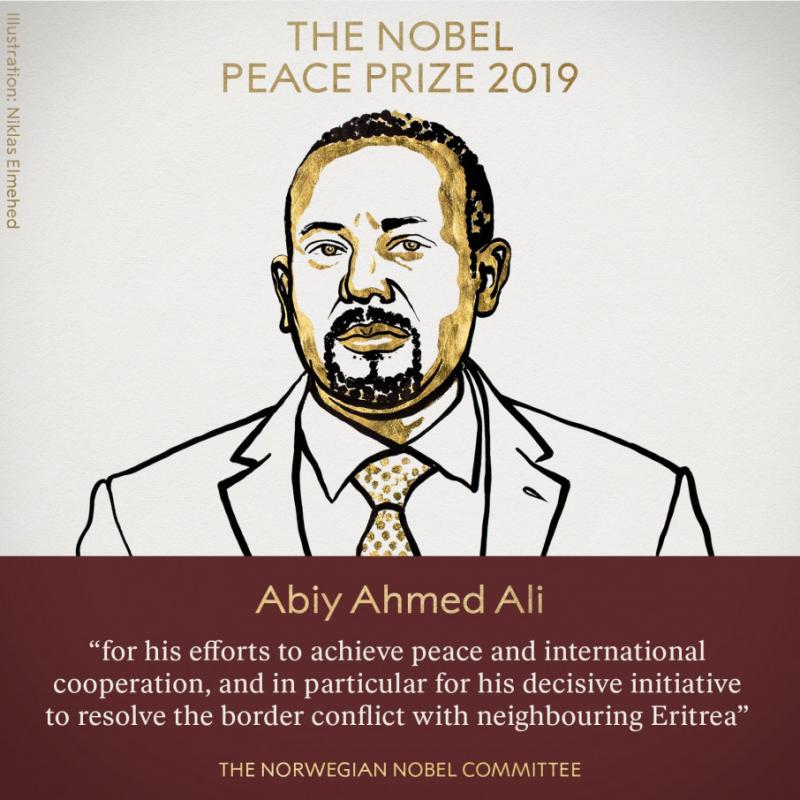 Нобелівську премію миру вручили прем'єру Ефіопії